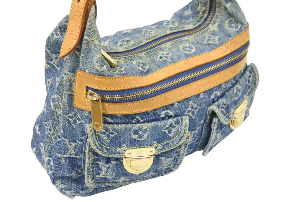 Louis Vuitton Monogram Denim Baggy Shoulder Bag Canvas Blue - Picture 3 of 7